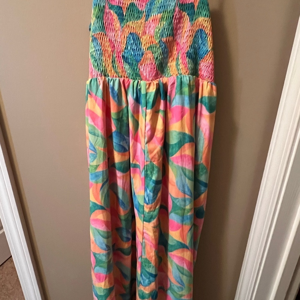 Pink Lily Multi-Color Tropical Print Maxi Dress - Picture 4 of 4